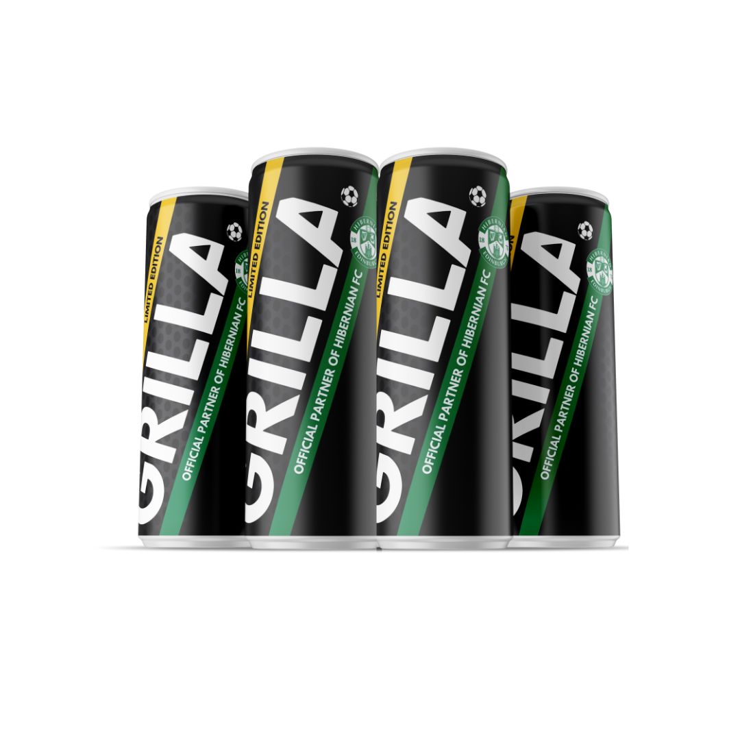 Limited Edition Hibernian FC - Grilla Energy Drink 4x 250ml